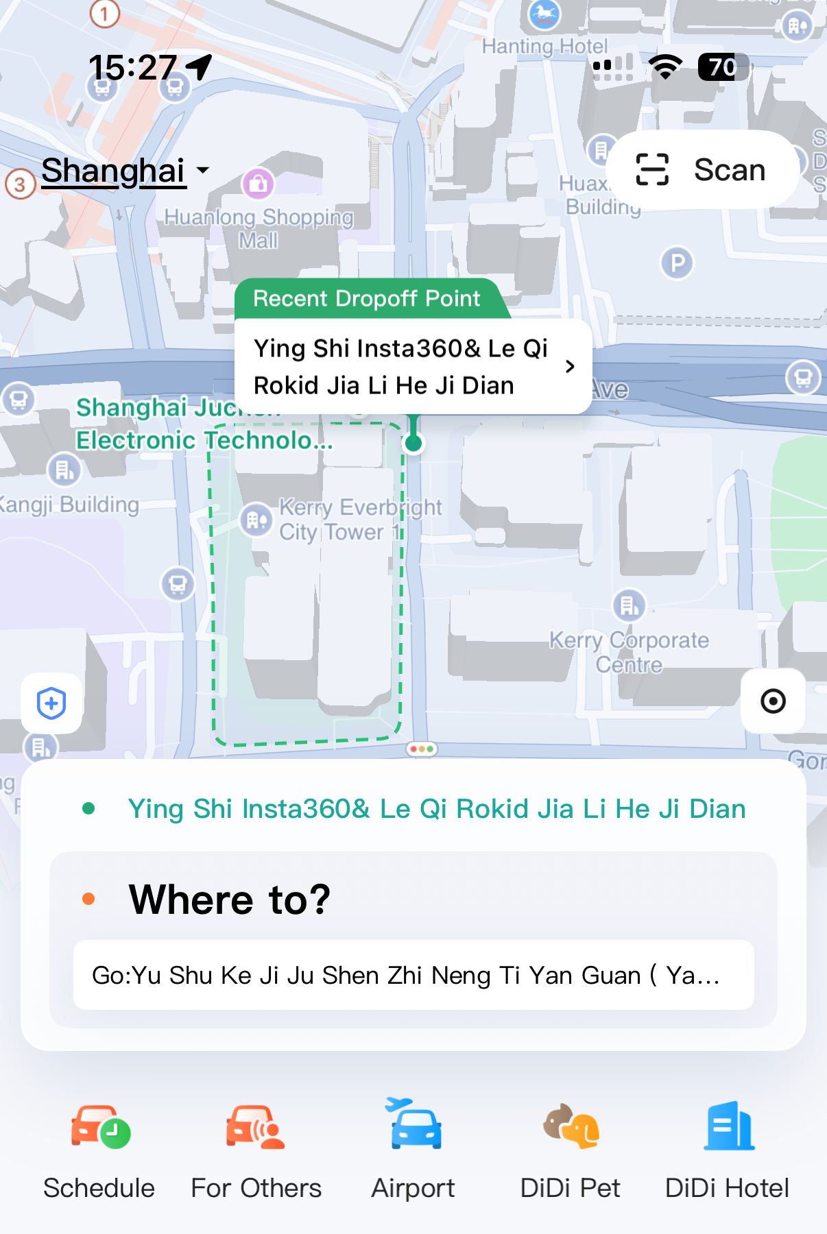 DiDi-app in Shanghai